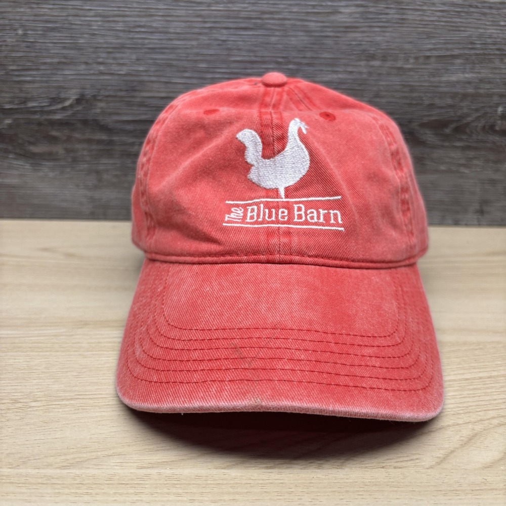 The Blue Barn Hat Cap Strap Back Red Chicken Logo Dad Cap Richardson Mens